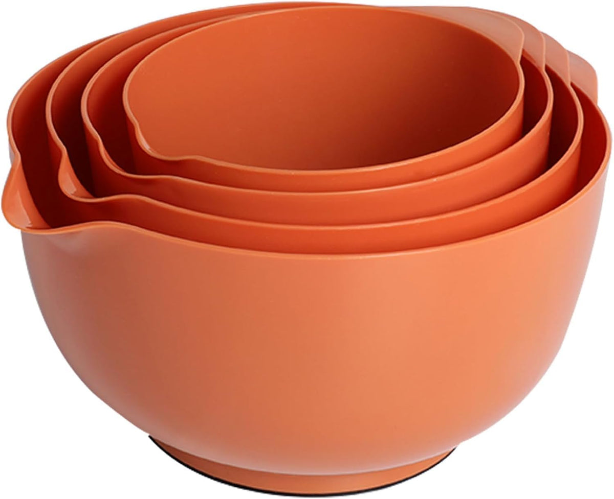 BoxedHome Mixing Bowls Set of 4, BPA Free Plastic,Microwave Safe, Pink