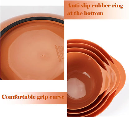 BoxedHome Mixing Bowls Set of 4, BPA Free Plastic,Microwave Safe, Pink