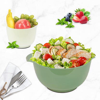 BoxedHome Mixing Bowls Set of 4, BPA Free Plastic,Microwave Safe, Pink
