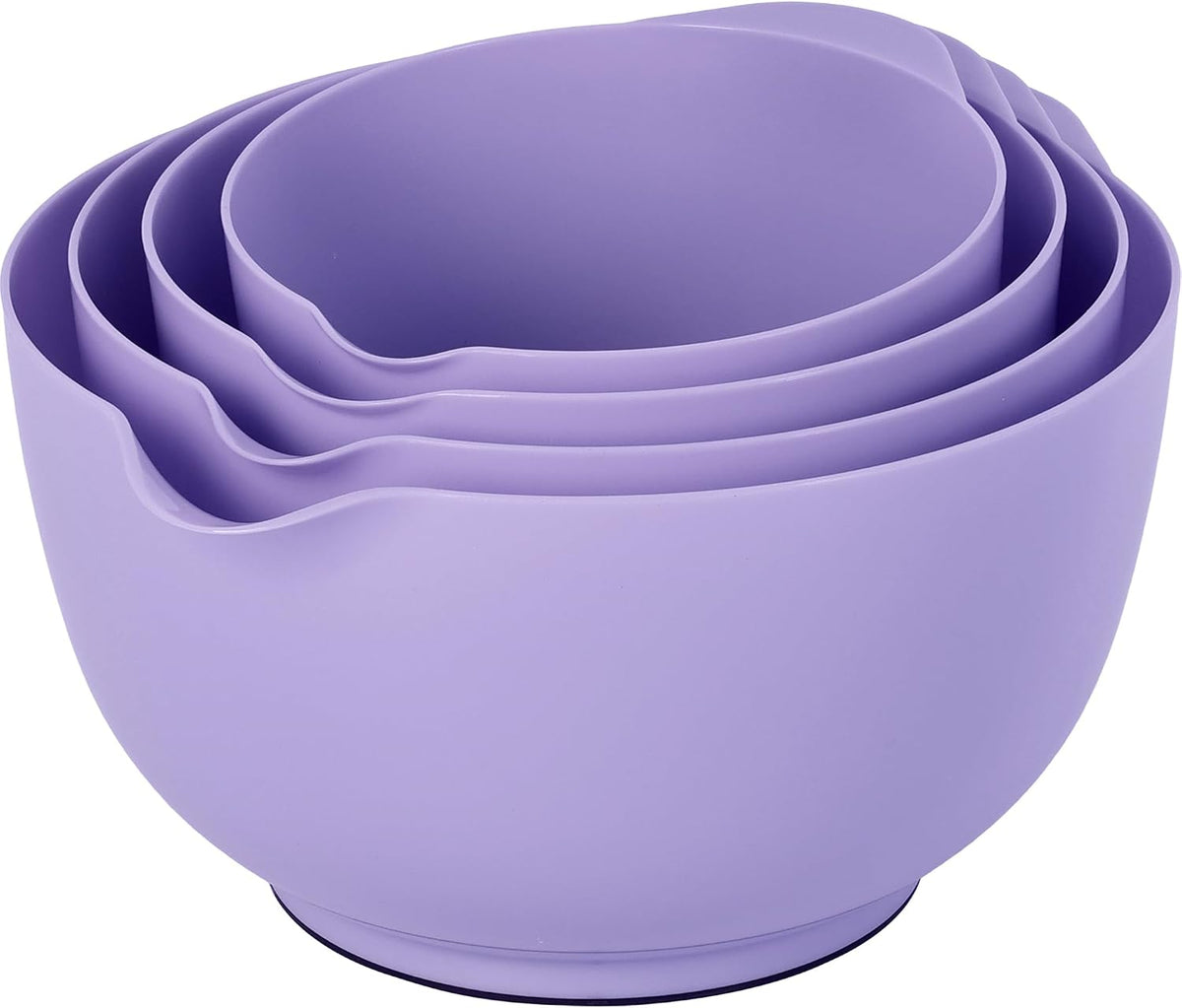 BoxedHome Mixing Bowls Set of 4, BPA Free Plastic,Microwave Safe, Pink