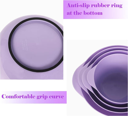 BoxedHome Mixing Bowls Set of 4, BPA Free Plastic,Microwave Safe, Pink