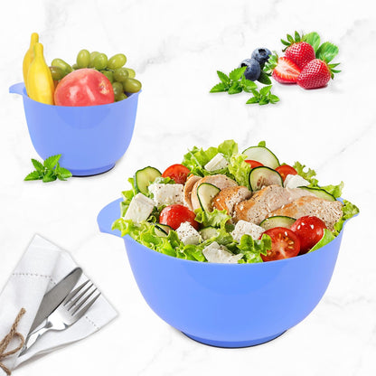 BoxedHome Mixing Bowls Set of 4, BPA Free Plastic,Microwave Safe, Pink