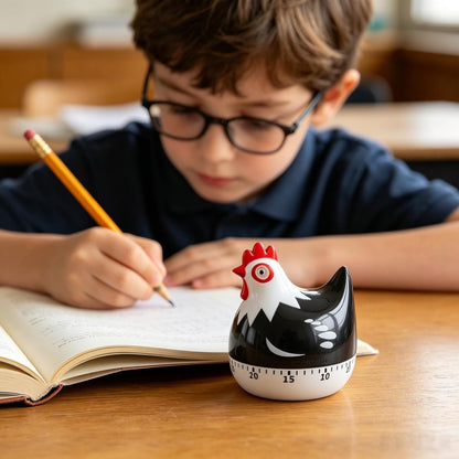 Chicken Cartoon Kitchen Timer, Chick Hen Baking Countdown Mechanical