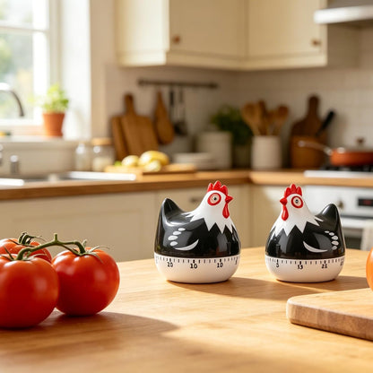Chicken Cartoon Kitchen Timer, Chick Hen Baking Countdown Mechanical