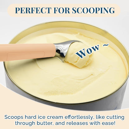 Heated Ice Cream Scoop Rechargeable, Electric Warming Ice Cream Scooper with LED Display, Heats to 158°F for Hard Ice Cream, Easy for Seniors & Kids, IP67 Waterproof (Black, 2 oz)