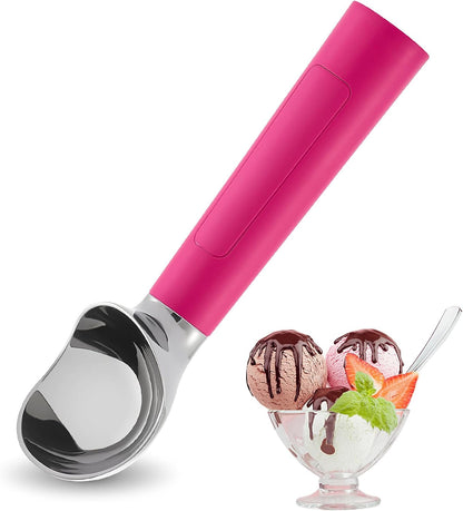 Heated Ice Cream Scoop Rechargeable, Electric Warming Ice Cream Scooper with LED Display, Heats to 158°F for Hard Ice Cream, Easy for Seniors & Kids, IP67 Waterproof (Black, 2 oz)
