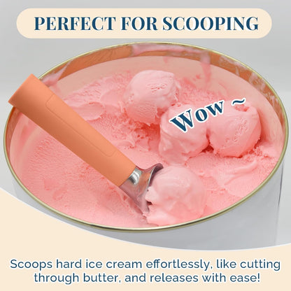 Heated Ice Cream Scoop Rechargeable, Electric Warming Ice Cream Scooper with LED Display, Heats to 158°F for Hard Ice Cream, Easy for Seniors & Kids, IP67 Waterproof (Black, 2 oz)