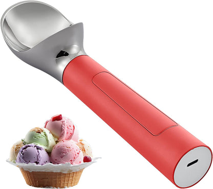 Heated Ice Cream Scoop Rechargeable, Electric Warming Ice Cream Scooper with LED Display, Heats to 158°F for Hard Ice Cream, Easy for Seniors & Kids, IP67 Waterproof (Black, 2 oz)