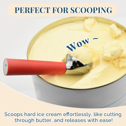 Heated Ice Cream Scoop Rechargeable, Electric Warming Ice Cream Scooper with LED Display, Heats to 158°F for Hard Ice Cream, Easy for Seniors & Kids, IP67 Waterproof (Black, 2 oz)