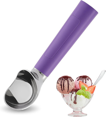 Heated Ice Cream Scoop Rechargeable, Electric Warming Ice Cream Scooper with LED Display, Heats to 158°F for Hard Ice Cream, Easy for Seniors & Kids, IP67 Waterproof (Black, 2 oz)