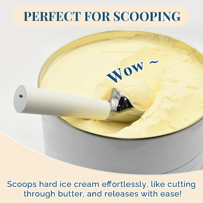 Heated Ice Cream Scoop Rechargeable, Electric Warming Ice Cream Scooper with LED Display, Heats to 158°F for Hard Ice Cream, Easy for Seniors & Kids, IP67 Waterproof (Black, 2 oz)