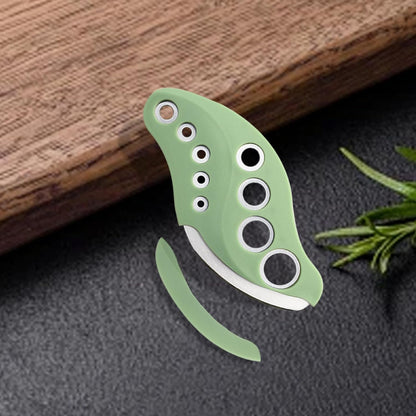 Herb Stripper Tool with Herb Cutter, Kitchen Herbs Leaf Stripping Tool | Quickly Stripping, Stainless Steel Herb Leaf Peeler for Collard Greens Basil Rosemary Parsley Thyme Oregano, Dishwasher Safe