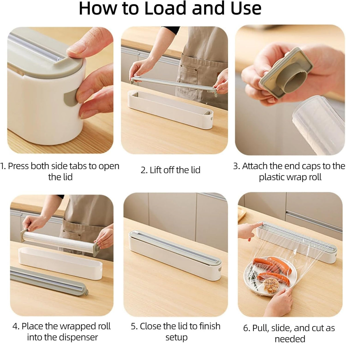Fits 12" Rolls Up to 1.45" Diameter, Plastic Wrap Dispenser with Cutter | Includes 100 ft plastic wrap; fits slim 12" rolls up to 1.45" diameter. Magnetic mount; not for jumbo or commercial rolls.