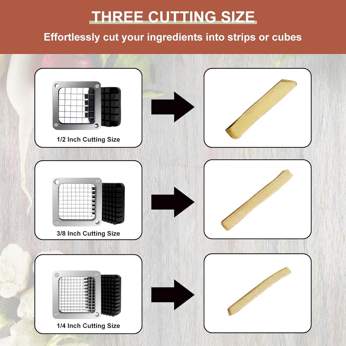 Commercial Vegetable Replacement Chopper 1/2’’ Blade