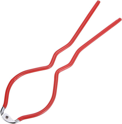 1Pcs 10.8" x 3.1" Bottle Wrench Jar Opener Wrench Canning Jar Wrench Made of Plastic and Stainless Steel Red