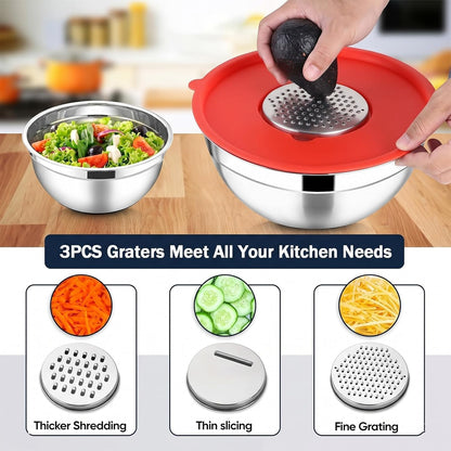 Mixing Bowls with Lids Set(Colorful-7 Sizes)