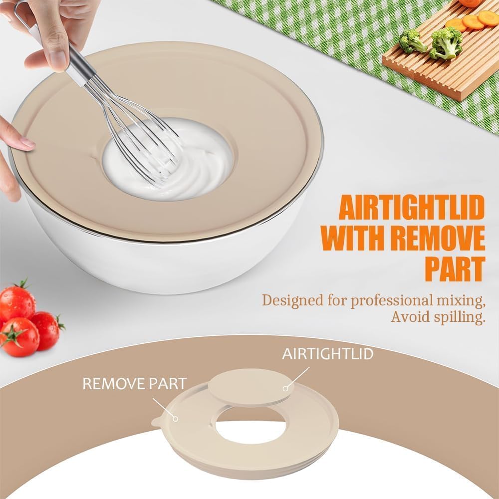 Mixing Bowls with Lids Set(Colorful-7 Sizes)