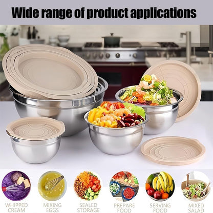 Mixing Bowls with Lids Set(Colorful-7 Sizes)