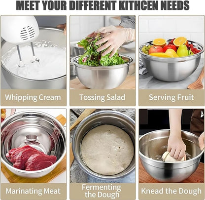 Mixing Bowls with Lids Set(Colorful-7 Sizes)