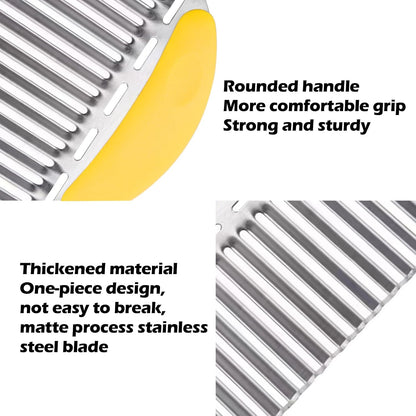 Large Crinkle Cutter French Fry Cutter, Stainless Steel Wavy Slicer