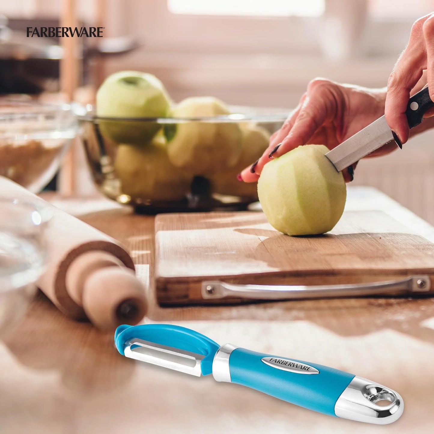 Pro2 Euro Vegetable Peeler with Swivel Blade and Built-In Bud Remover, Razor-Sharp Rust-Resistant Stainless Steel, Ergonomic Handle, Dishwasher Safe