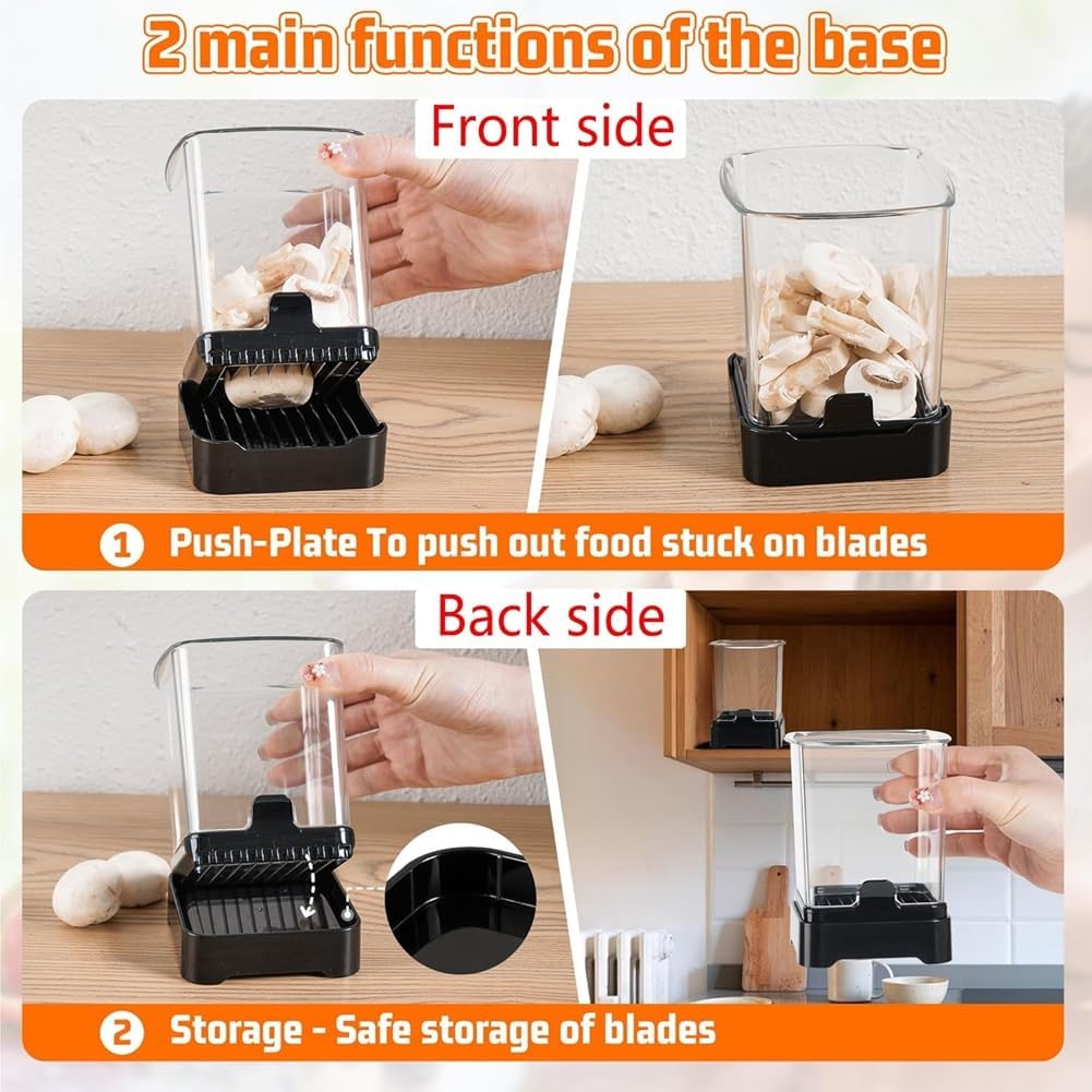 Fruit Slicer Cup Detachable Fruit and Vegetable Slicer with Push Plate Strawberry Banana Grape Cutter Egg Slicer for Hard Boiled Eggs Rapid & Safe Slicing Kitchen Gadgets for Easy Food Prep