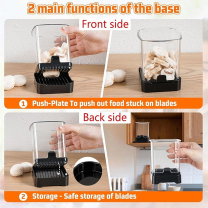 Fruit Slicer Cup Detachable Fruit and Vegetable Slicer with Push Plate Strawberry Banana Grape Cutter Egg Slicer for Hard Boiled Eggs Rapid & Safe Slicing Kitchen Gadgets for Easy Food Prep