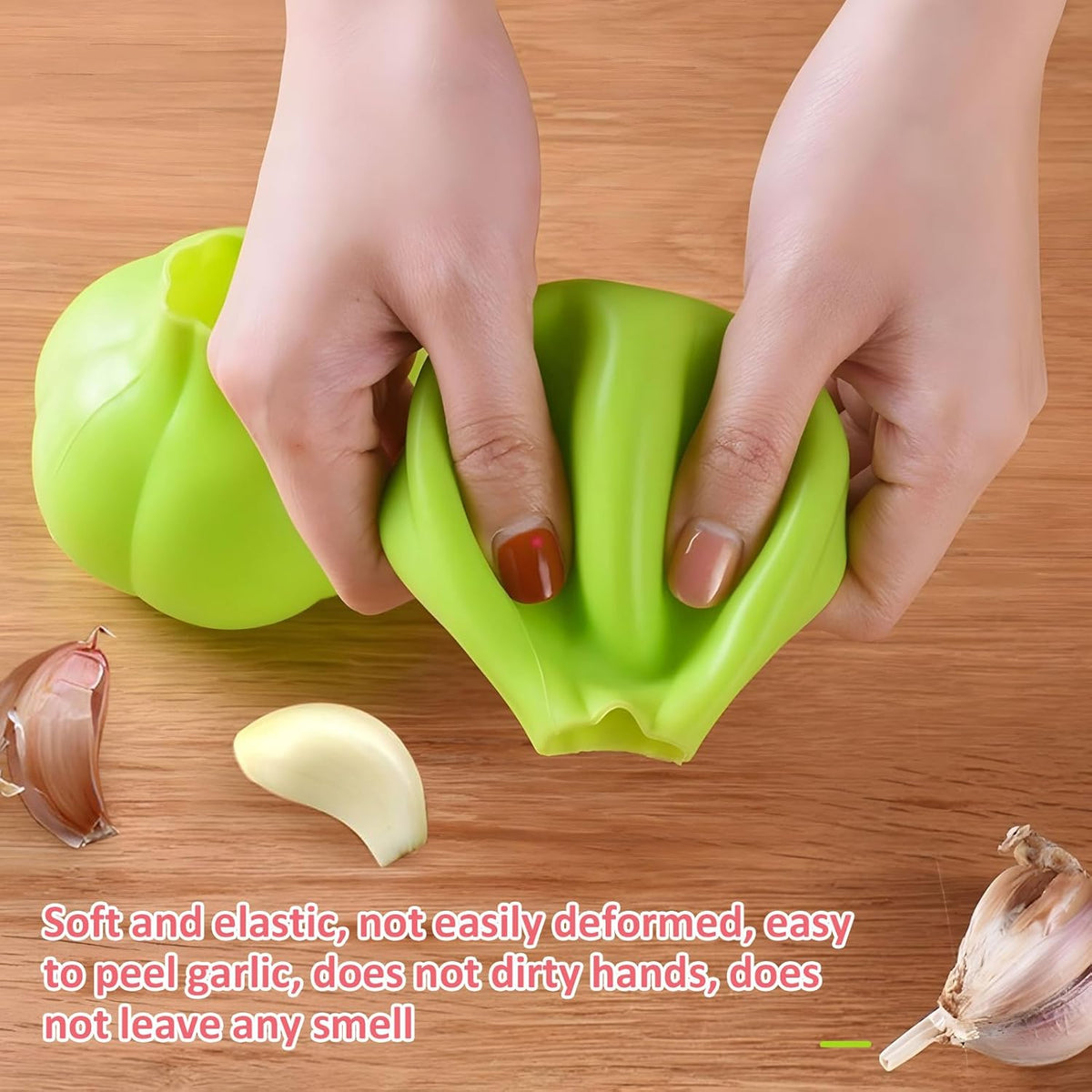 Silicone garlic sleeve Manual Garlic Peeler Rub with hands Garlic Easy Quick to Peel Garlic Cloves Garlic Keeper Garlic Roller Peeling funny kitchen gadgets