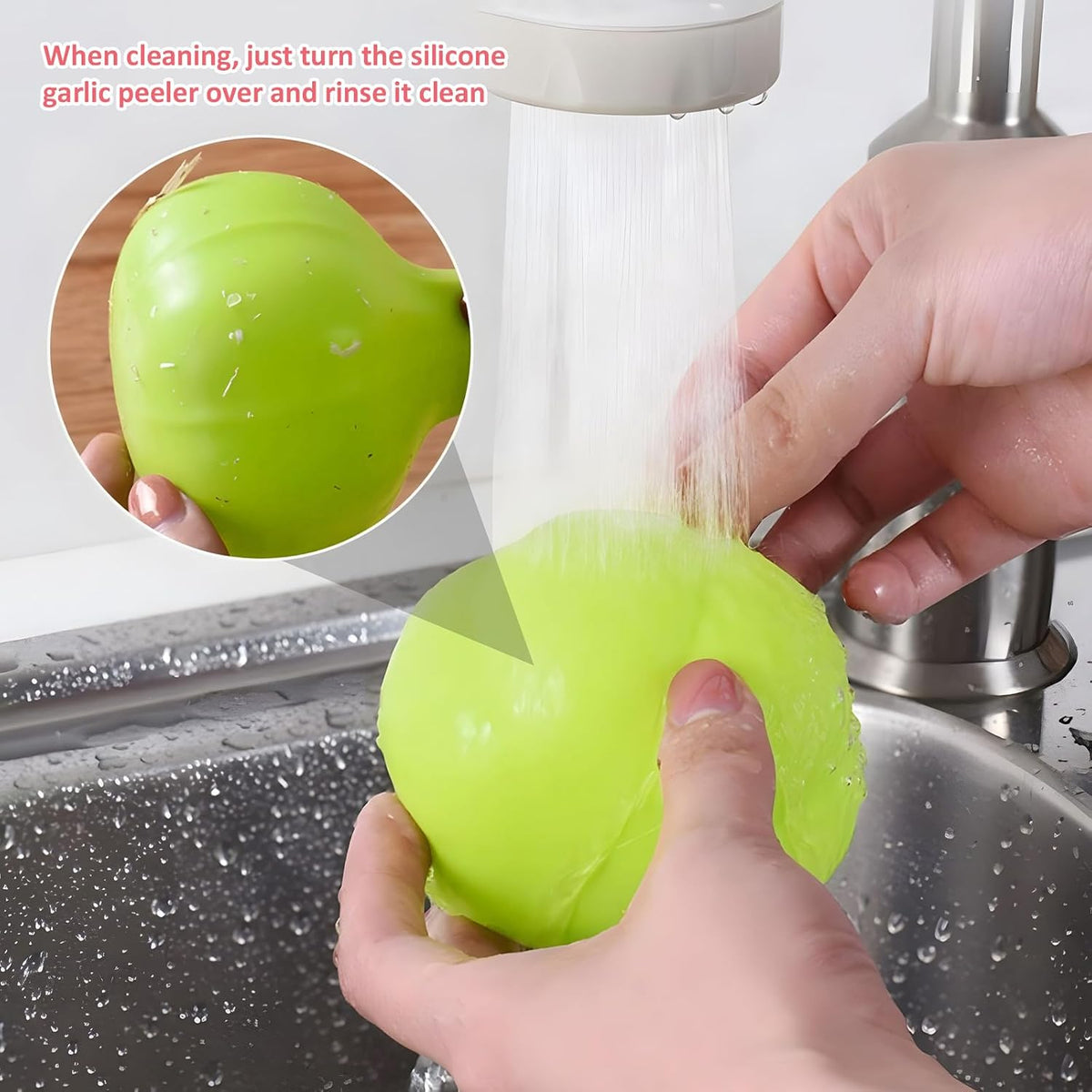 Silicone garlic sleeve Manual Garlic Peeler Rub with hands Garlic Easy Quick to Peel Garlic Cloves Garlic Keeper Garlic Roller Peeling funny kitchen gadgets