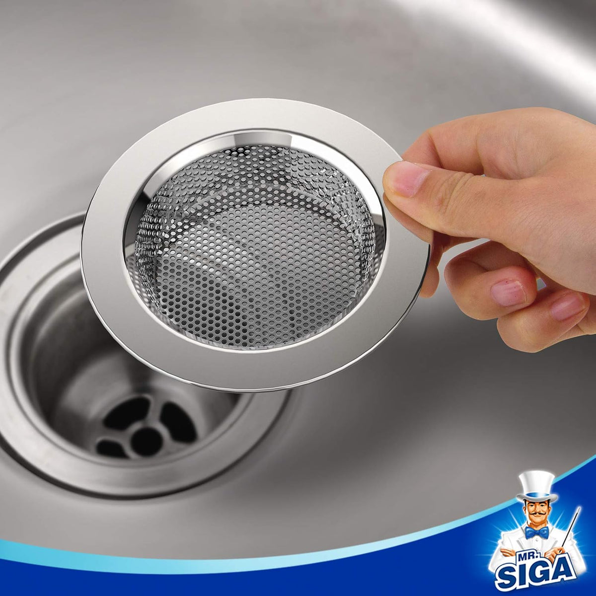 Kitchen Sink Strainer, Stainless Steel Sink Drain Strainer, 3 Pack