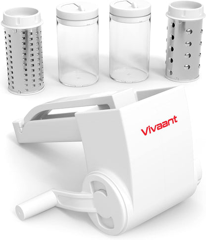 Rotary Cheese Grater Hand Crank, Handheld Parmesan Cheese Shredder