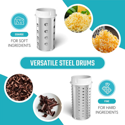 Rotary Cheese Grater Hand Crank, Handheld Parmesan Cheese Shredder