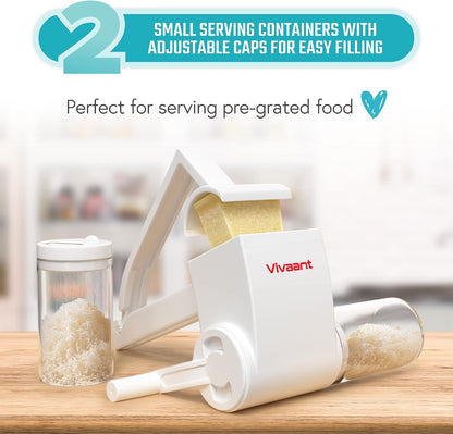 Rotary Cheese Grater Hand Crank, Handheld Parmesan Cheese Shredder