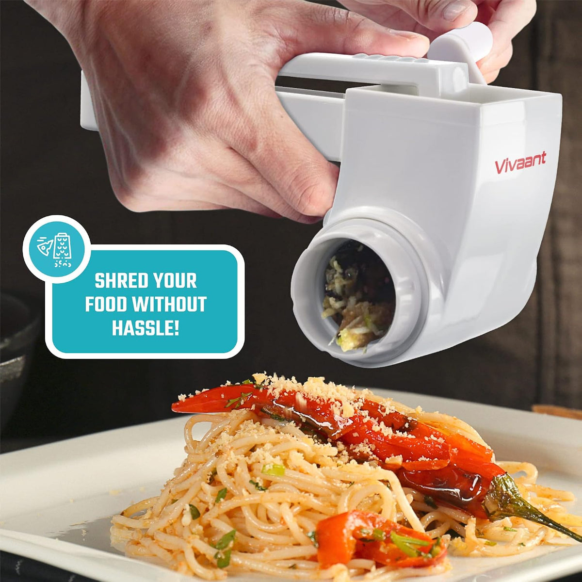 Rotary Cheese Grater Hand Crank, Handheld Parmesan Cheese Shredder
