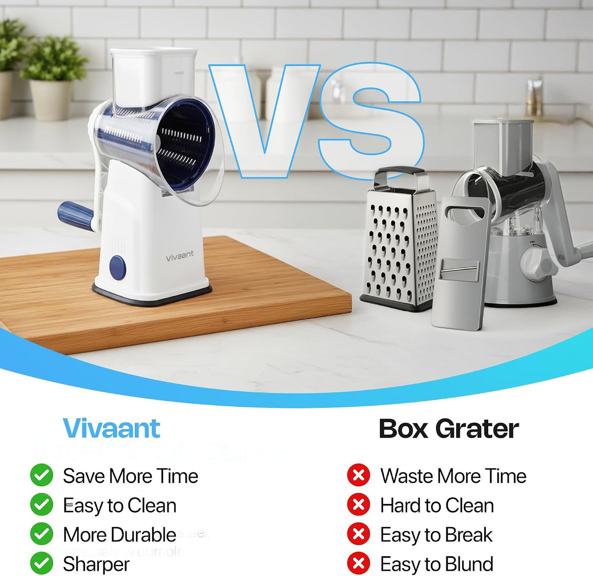 Rotary Cheese Grater Hand Crank, Handheld Parmesan Cheese Shredder