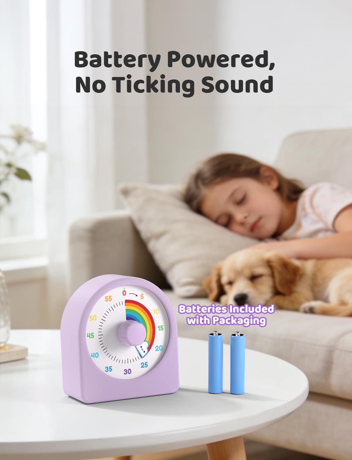 LIORQUE Visual Timer for Kids with Pause Function,Timer for Kids and Adults, Protective Case, Silent Time Management Tool, 60-Minute Countdown for Classroom, Office, Meetings, Study, Kitchen(Blue)