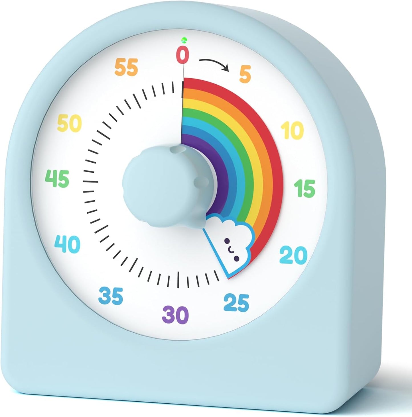 LIORQUE Visual Timer for Kids with Pause Function,Timer for Kids and Adults, Protective Case, Silent Time Management Tool, 60-Minute Countdown for Classroom, Office, Meetings, Study, Kitchen(Blue)