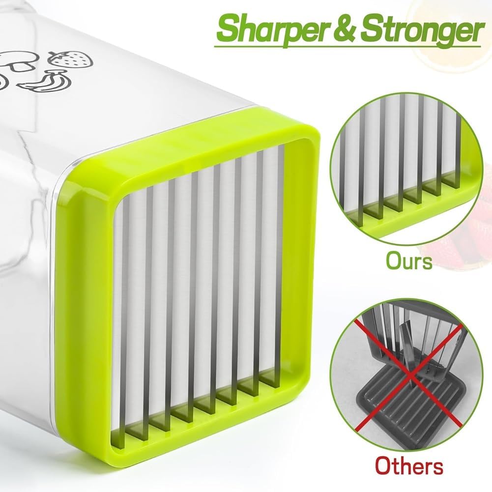 Fruit Slicer Cup Fruit and Vegetable Speed Slicer with Push Plate Cup Slicer Strawberry Cutter Egg Slicer Banana Slicers Grape Cutter Stainless Steel Detachable Fruit and Vegetable Slicer Slicing Tool