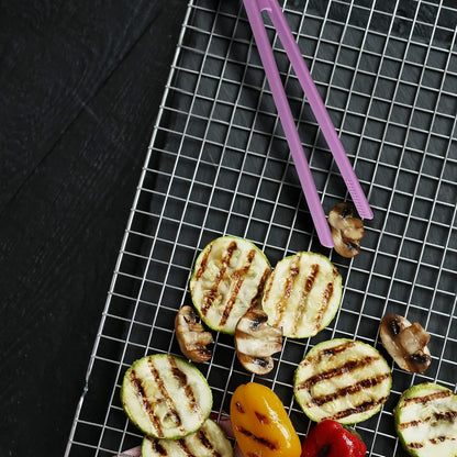 Toaster Tongs Silicone (set of 2) - Good for Tossing Salad, Grilling, Frying and Serving - small 6 in & large 8 in - Excellent for Kids - Non-Stick Stainless Steel - Heat Resistant - Dishwasher Safe