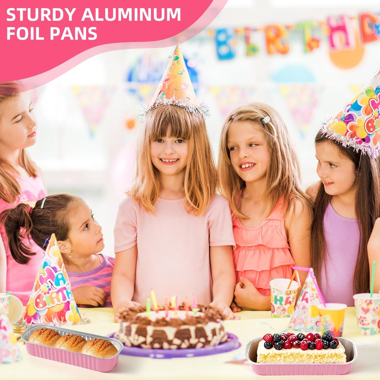 30 Pack Gold Mini Rectangular Aluminum Foil Loaf Pans with Lids 6.8oz, Spoons & Sealing Stickers Included - Perfect for Baking Mini Cakes, Parties & Gifting