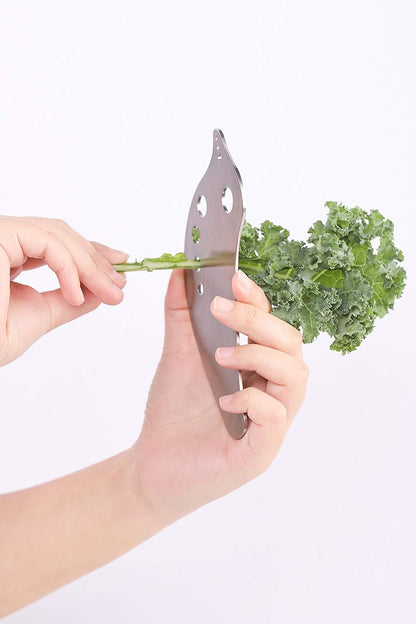 Herb Stripper Tool, Stainless Steel Kale Stripper Tool, Metal Herb Pealer for Kale, Chard, Collard Greens, Parsley, Thyme, Basil, Rosemary
