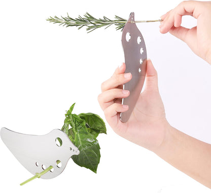 Herb Stripper Tool, Stainless Steel Kale Stripper Tool, Metal Herb Pealer for Kale, Chard, Collard Greens, Parsley, Thyme, Basil, Rosemary