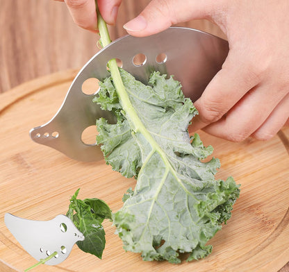 Herb Stripper Tool, Stainless Steel Kale Stripper Tool, Metal Herb Pealer for Kale, Chard, Collard Greens, Parsley, Thyme, Basil, Rosemary
