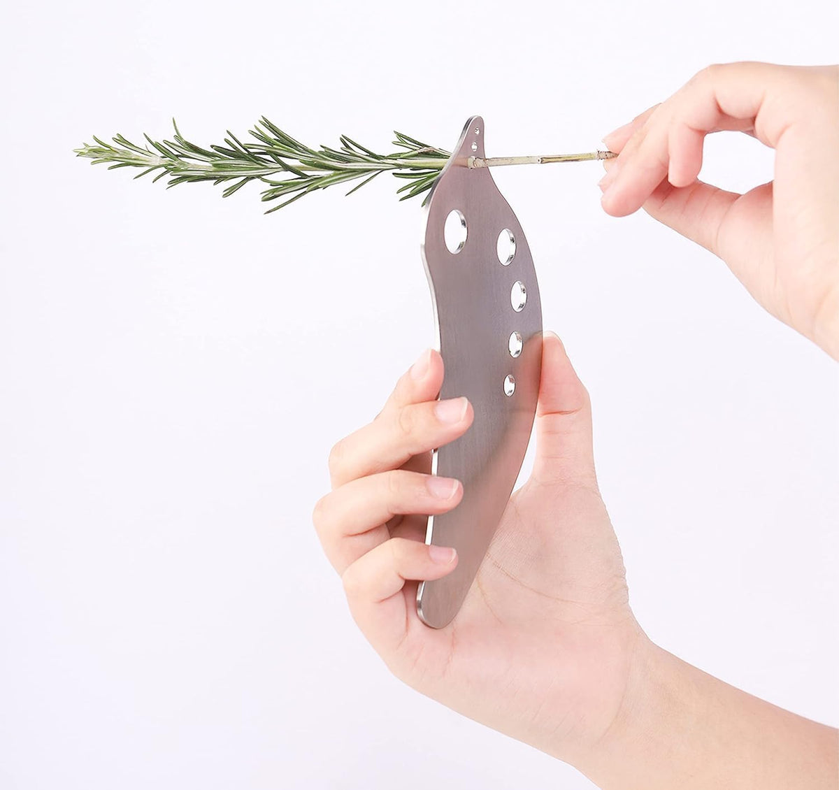 Herb Stripper Tool, Stainless Steel Kale Stripper Tool, Metal Herb Pealer for Kale, Chard, Collard Greens, Parsley, Thyme, Basil, Rosemary