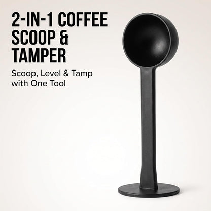 2-In-1 Black Espresso Coffee Bean Spoon Tamping Scoop Tamper Tea Tool For Coffee Bean Spoon Coffee Measuring,about Coffee, Tea and Espresso,Coffee Scoops