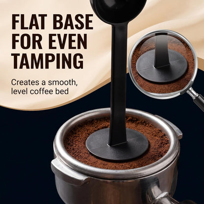 2-In-1 Black Espresso Coffee Bean Spoon Tamping Scoop Tamper Tea Tool For Coffee Bean Spoon Coffee Measuring,about Coffee, Tea and Espresso,Coffee Scoops
