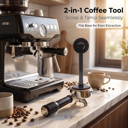 2-In-1 Black Espresso Coffee Bean Spoon Tamping Scoop Tamper Tea Tool For Coffee Bean Spoon Coffee Measuring,about Coffee, Tea and Espresso,Coffee Scoops