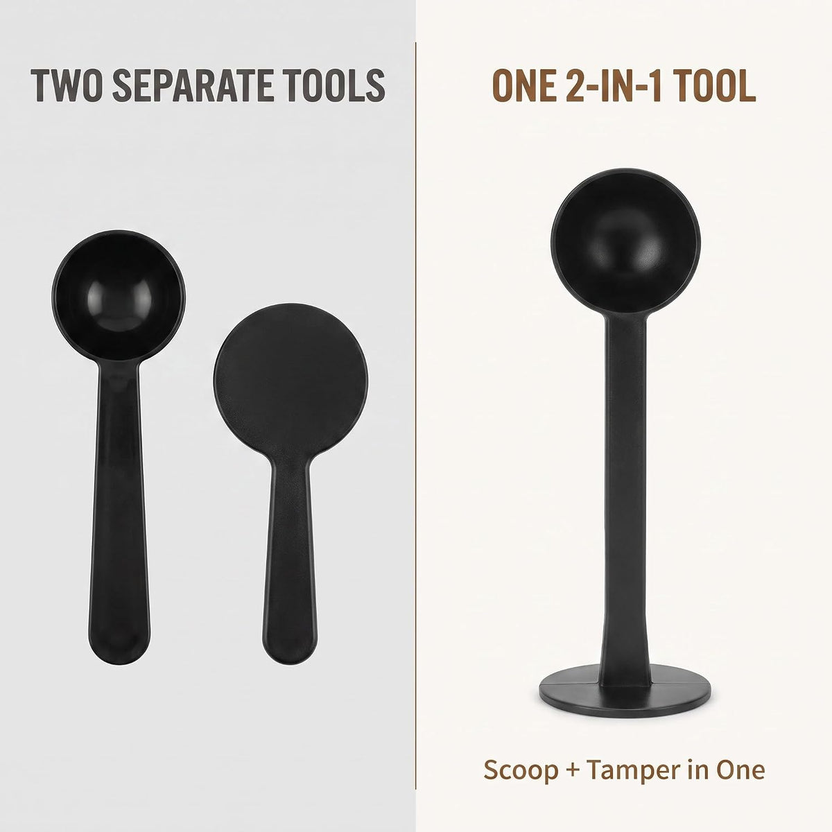 2-In-1 Black Espresso Coffee Bean Spoon Tamping Scoop Tamper Tea Tool For Coffee Bean Spoon Coffee Measuring,about Coffee, Tea and Espresso,Coffee Scoops