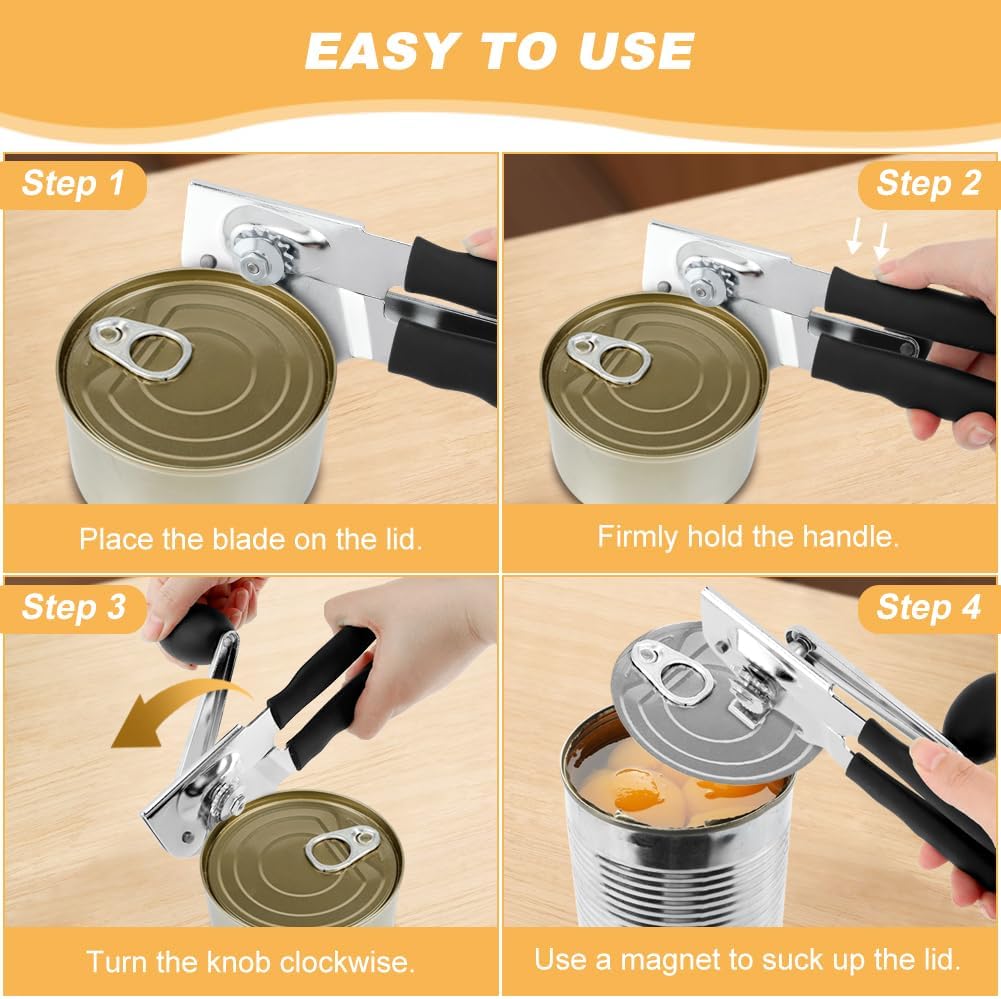 Commercial Can Opener Heavy Duty, Manual Crank Can Opener for Large Cans