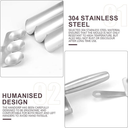 Stainless Steel Meatball Maker,Triple Meat Baller Spoon with Cutting Spade